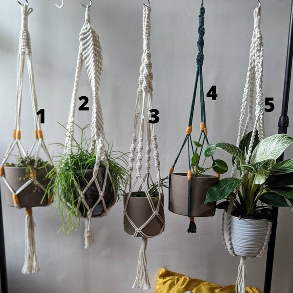 Suspension bohème en macramé pour plantes