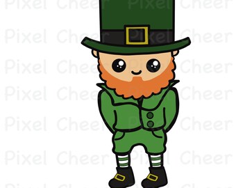 Cute Leprechaunan PDF, PNG, Jpg Download, Printable, Crafting, DIY Projects, Digital Image