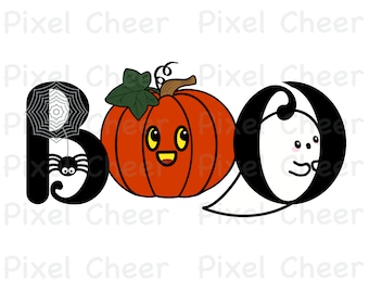 Boo Spider Pumpkin Ghost PNG, PDF, jpg File for Download, Clipart, Print, Crafting, DIY Projects, Digital Image, Decal, Sign, Sticker