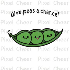 Dai una possibilità ai piselli (pace) PDF jpg PNG Download, Clipart, Stampa, Artigianato, Progetti fai da te, Digitale, Decalcomania, Segno, Adesivo