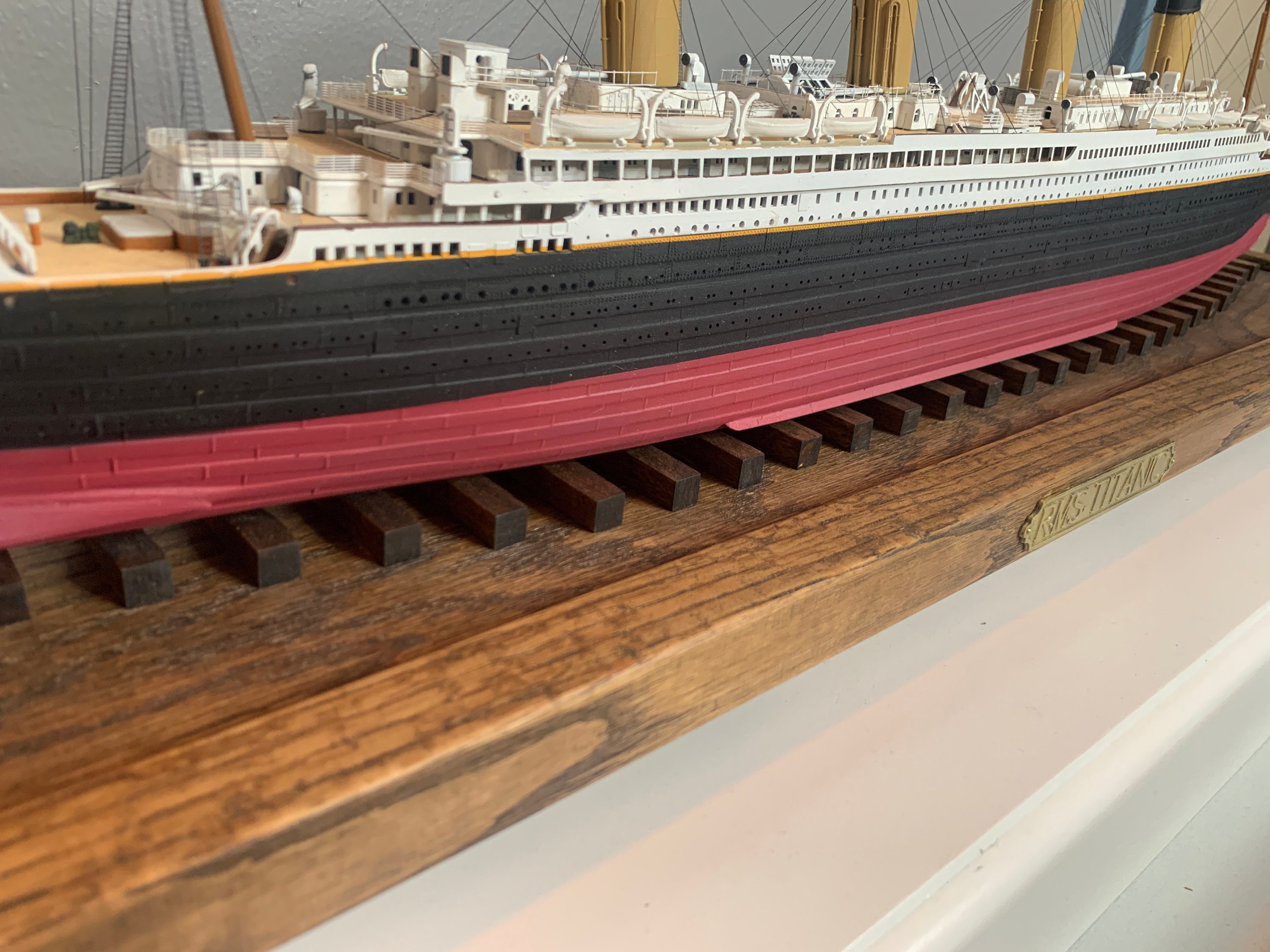 Custom Ship Model Wooden Base Display Stand 1/350 Titanic | Etsy