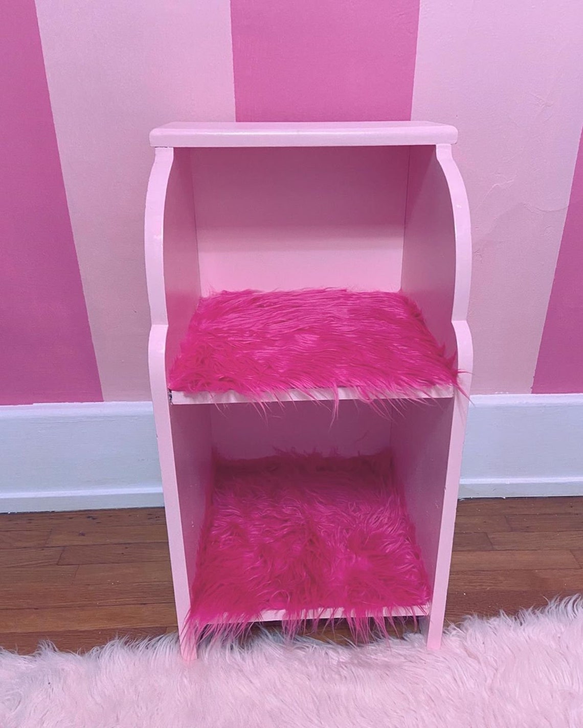Pink Bookcase/pink Furniture/kids Bedroom/pink Bookshelf/kids Etsy