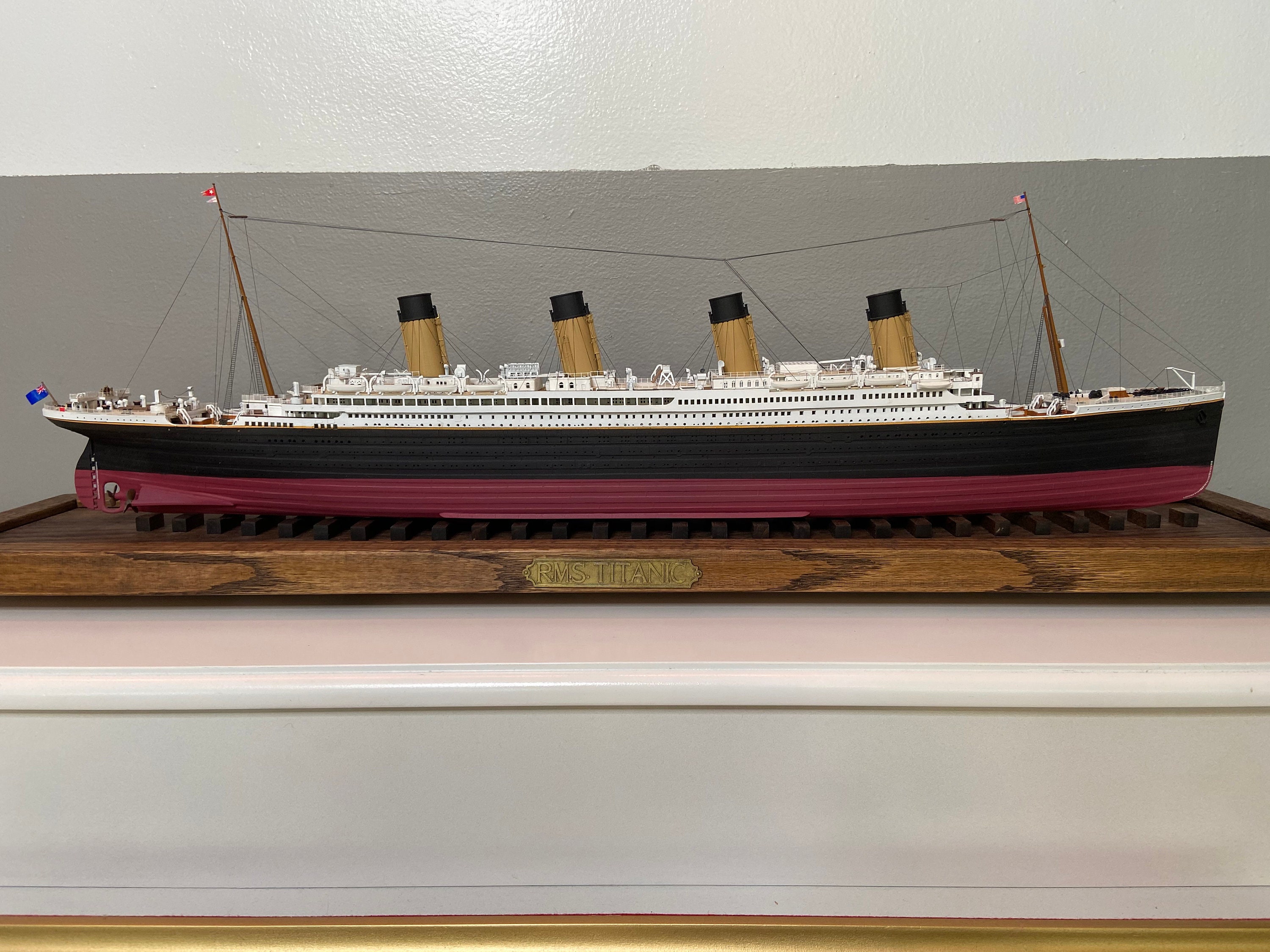 Custom Ship Model Wooden Base Display Stand 1350 Titanic Etsy