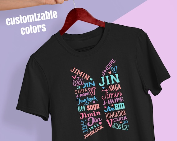 Digital BTS Namen Design - Jungkook Jimin J-hope Jin Suga RM