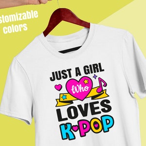 Digital Apenas uma garota que adora K-POP Design - Arquivo de corte vetorial SVG em camadas para Cricut e Silhouette