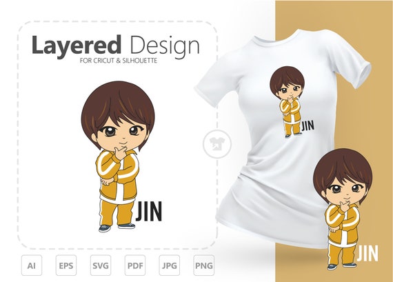 Digital Cartoon Jin BTS Design Jungkook Jimin Jin J-hope RM - Etsy Digital Cartoon Jin BTS Design Jungkook Jimin Jin J-hope RM - Etsy