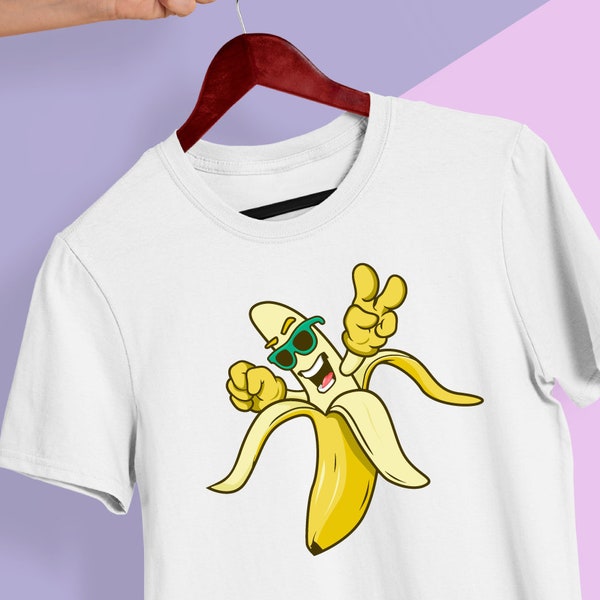 Cooles Banana Design Plotterdatei Plotterdatei SVG Vektor Cooler Typo Style Fashion Logo Spruch für Jungen und Mädchen