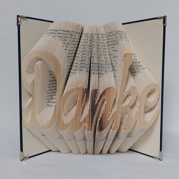 Say Thank You , Folded Book , Book Folding Art , For Any Occasion , Gift , For Book Lovers , Mother's Day , For Him and Her , Father's Day