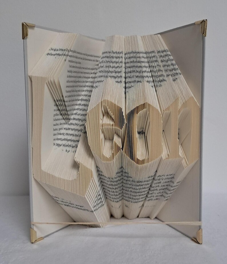 Name With Harry Potter Font, Book Folding Art, Gift, Folded Book