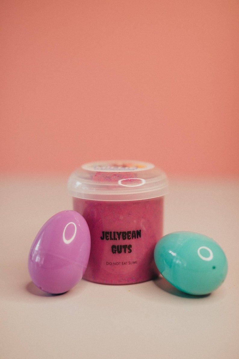 Jellybean Guts Slime Jelly Slime Pink Etsy