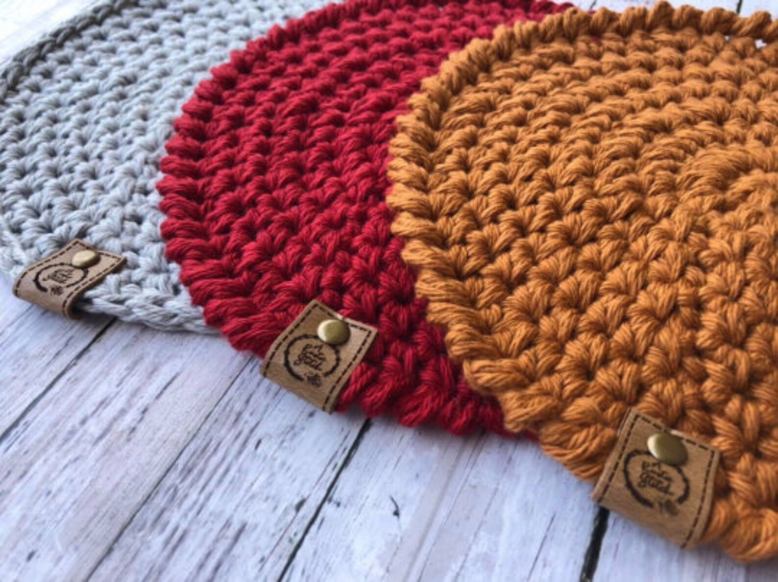 Crochet Round Trivet Pattern Only Three Sizes / Crochet Hot Etsy