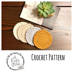 Ridgeway Round Coaster Crochet Pattern Only / Farmhouse Coaster Pattern / Mug Holder Pattern / Candle Holder Pattern / Table Decor