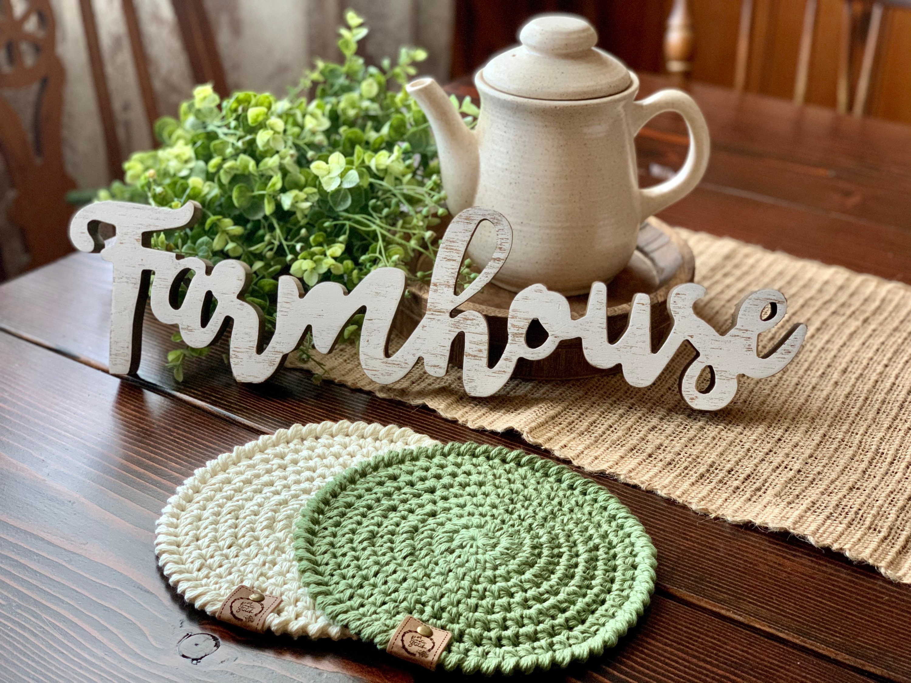 Crochet Round Trivet Pattern Only Three Sizes / Crochet Hot Etsy