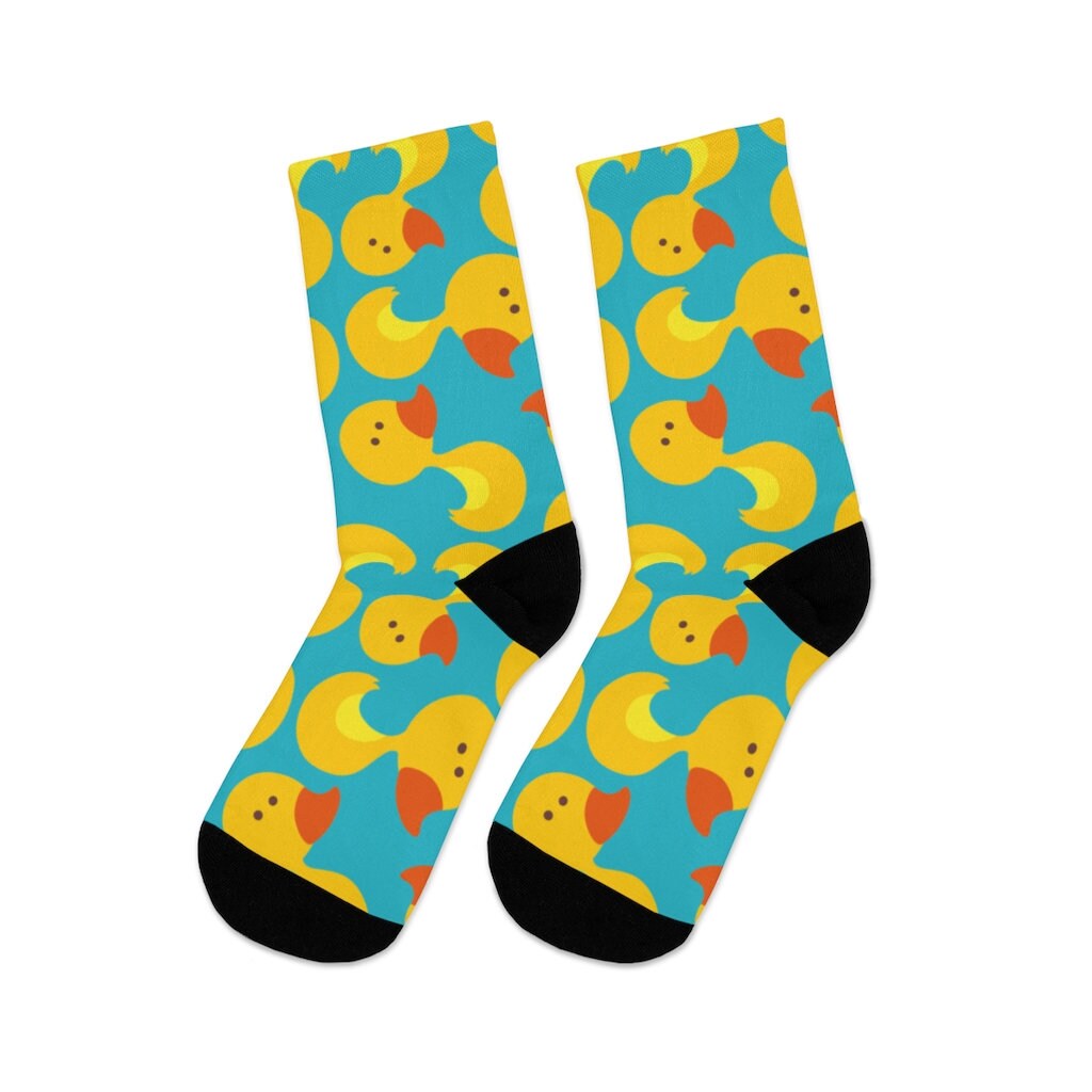 Rubber Duck Socks Yellow Duck Footwear Rubber Ducky Etsy