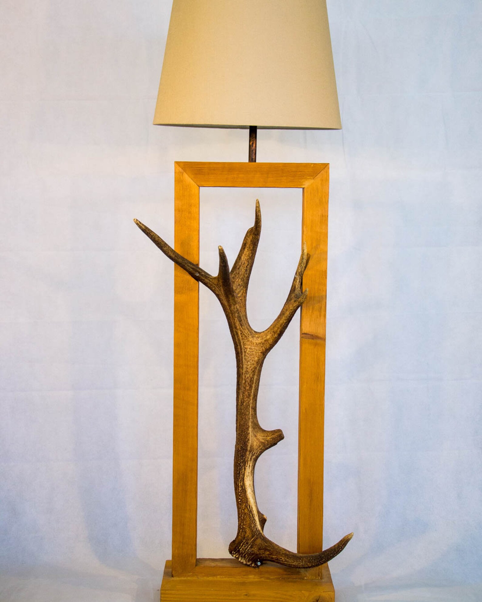 Table Lamp With Deer Antler Epsilon Etsy