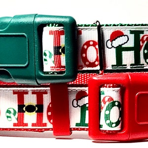 Ho! Ho! Ho! Christmas Collar. Choose Red or Green