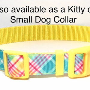 Pink/Teal Plaid Easter Collar