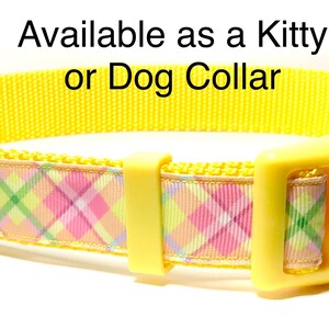 Spring Pastels Plaid Easter Collar