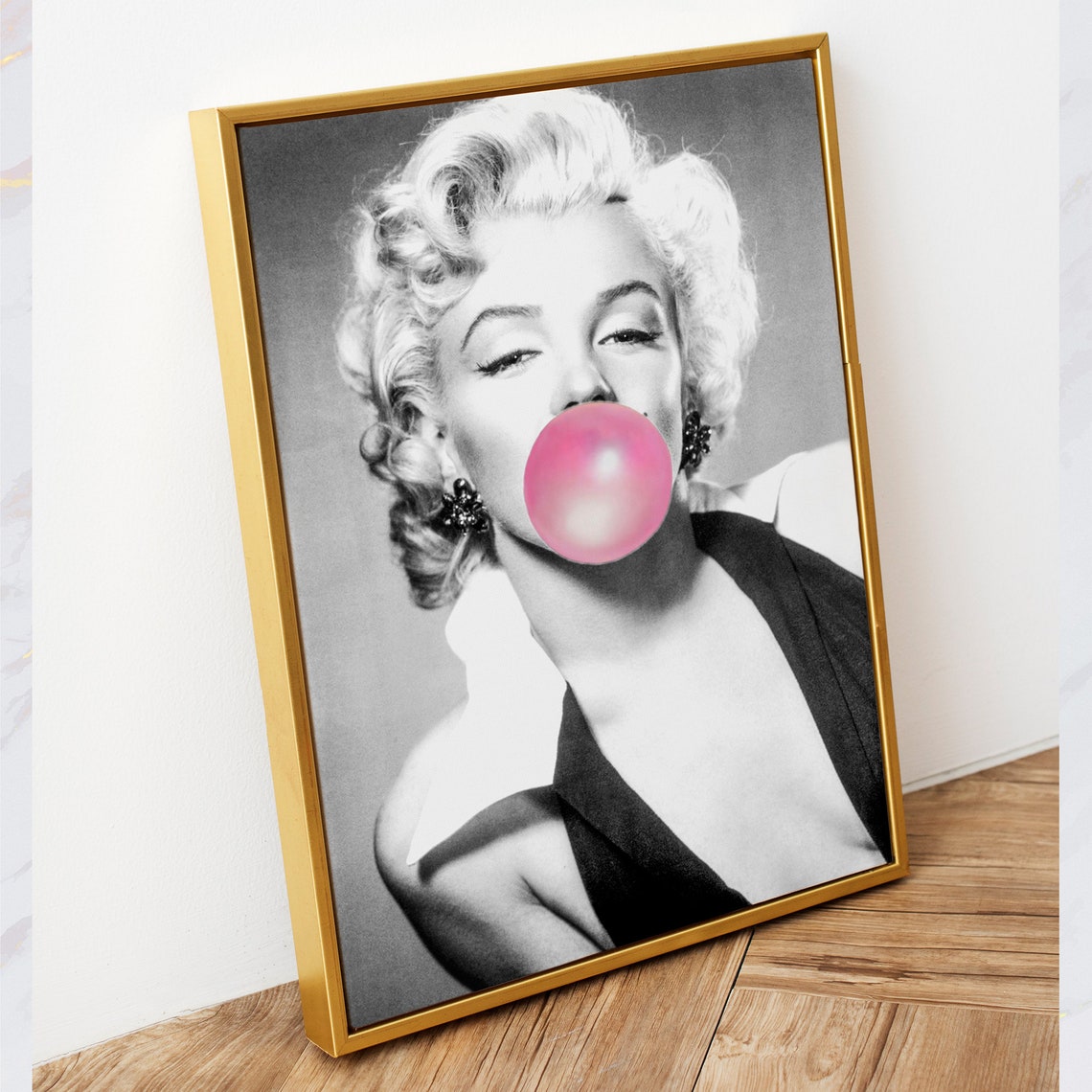 Marilyn Monroe Bubble Gum Printable Poster Funny Home Decor | Etsy
