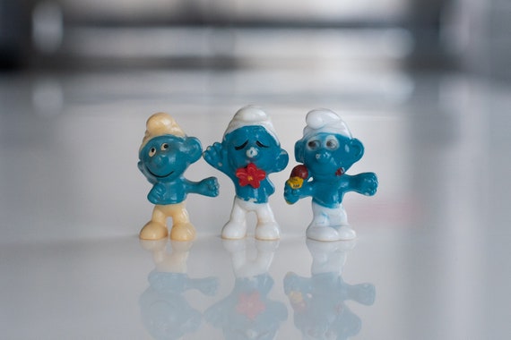 1981 Ferrero Kinder Surprise Vintage Mini Smurfs Parade, Schlumpf