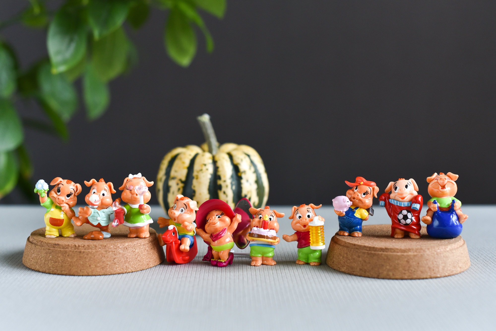 Vintage Kinder Surprise Pinky Piggy Figures - 2000s Collection