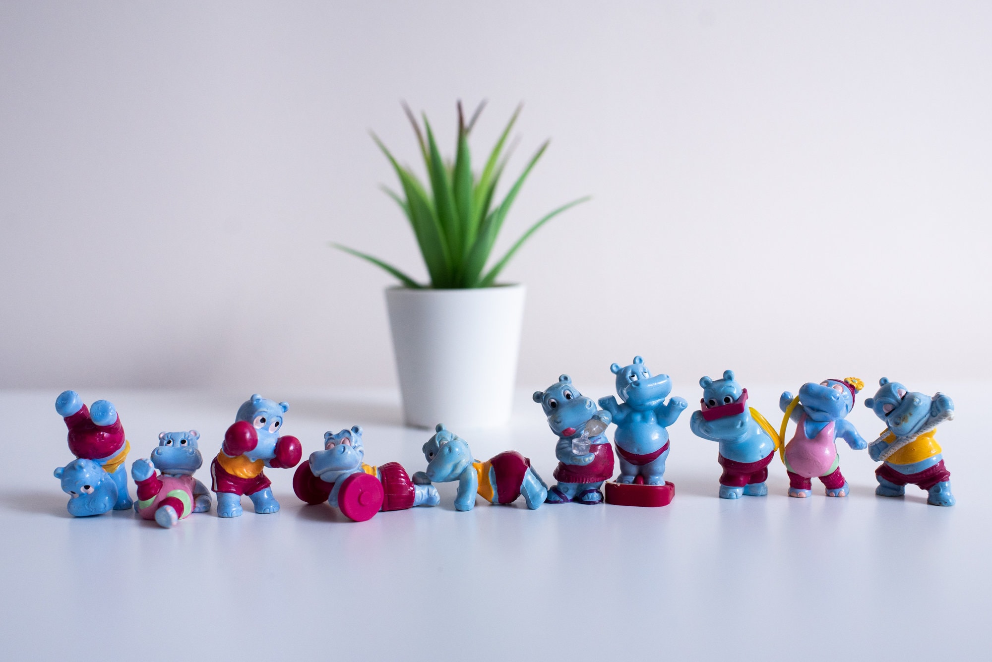 1990 Ferrero Kinder Surprise Vintage Happy Hippos on Fitness