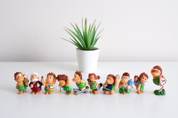 Vintage Kinder Surprise Die Otzis Figurines: Stone Age Toys Kinder