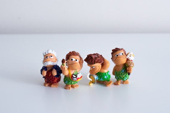 Vintage Kinder Surprise Die Otzis Figurines: Stone Age Toys Kinder