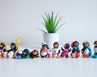 Винтажные Kinder Surprise Pingui Beach Penguins - 1994 Ferrero Figures Kinder Joy