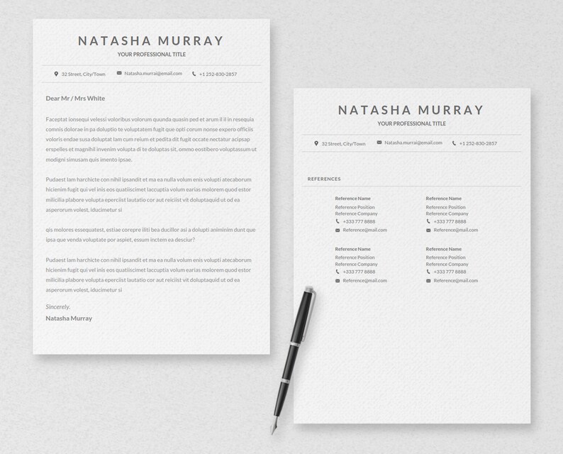 Resume Template Google Docs Word and Pages Ready Includes Etsy