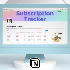Könnte beinhalten: Ein Computerbildschirm zeigt eine Website namens "Subscription Tracker" an. Die Website ist ein Tool zum Verfolgen von Abonnements und enthält eine Tabelle mit Abonnementnamen, monatlichen Kosten und Daten. Die Website soll Benutzern helfen, ihre Abonnements zu verfolgen und übermäßige Ausgaben zu vermeiden.