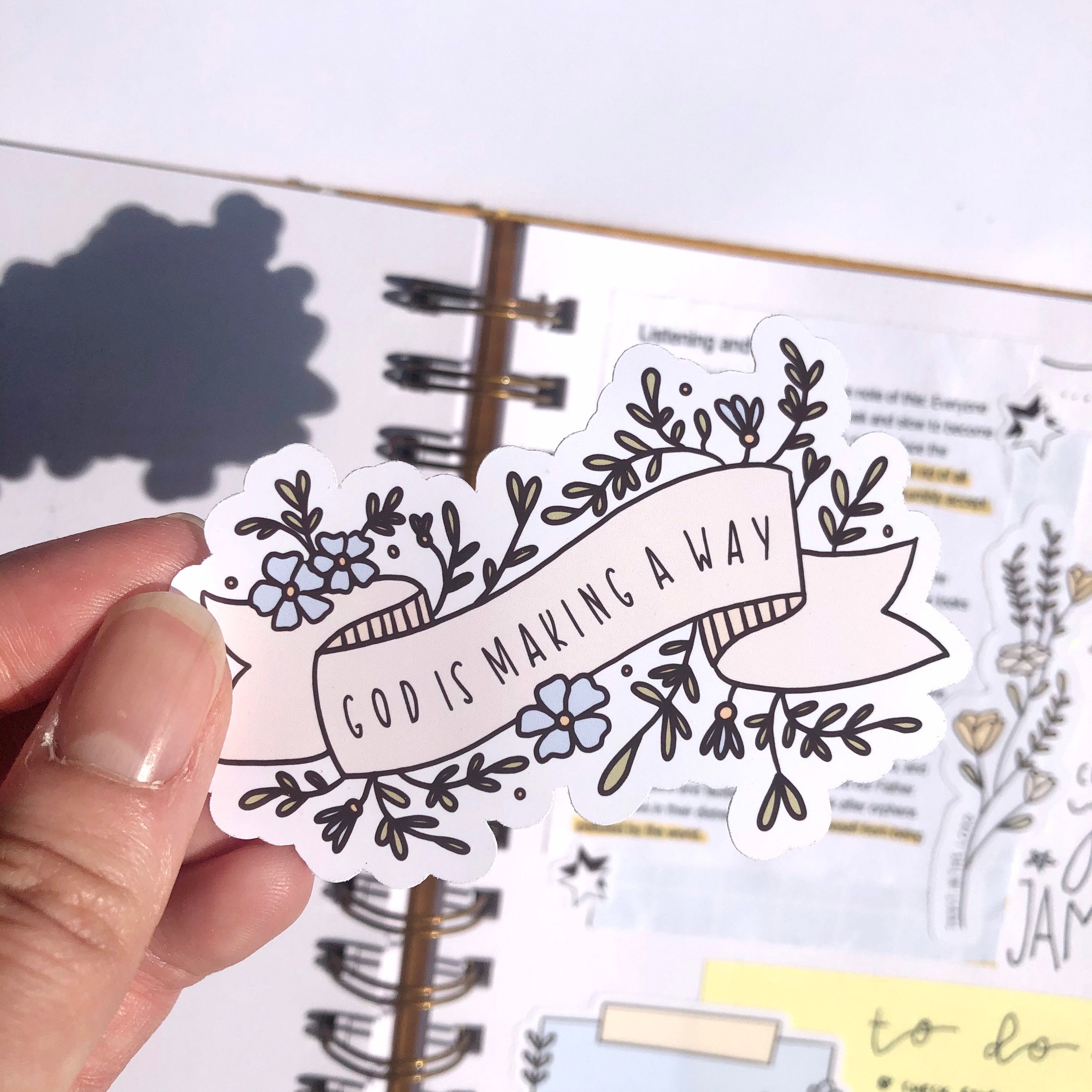 Bible Verse Inspired Rustic Blossoms Floral Sticker Pack - Faith ...