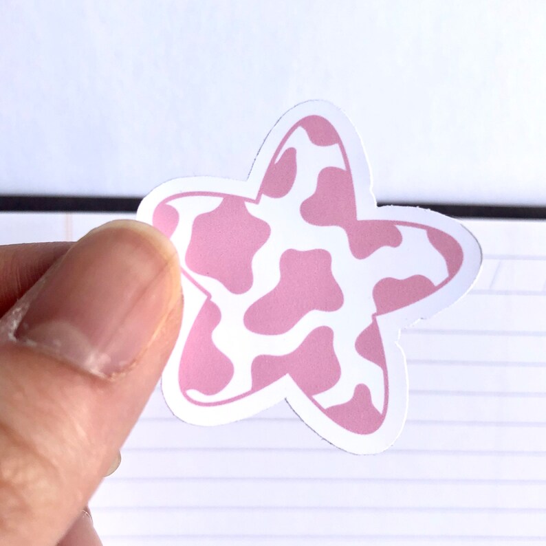 aesthetic vsco inspired animal print star stickers cow and etsy