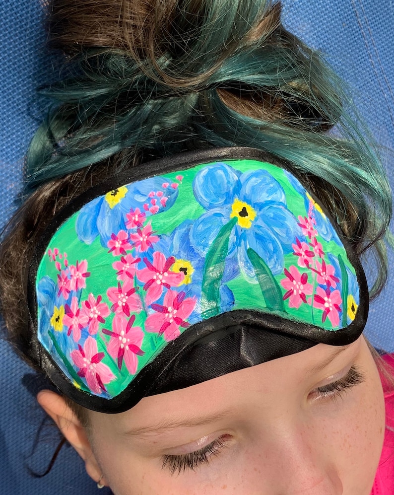 Hand Painted Eye Mask Meditation Mask Sleep Mask Functional Etsy