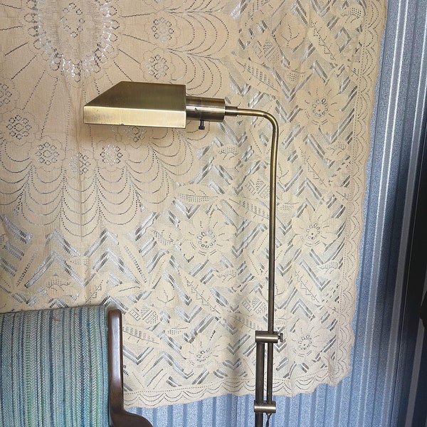 Vintage Mid Century brass adjustable floor lamp