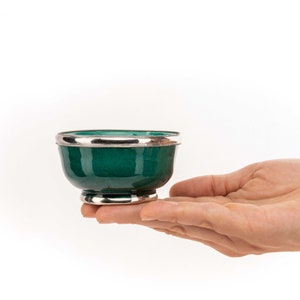 MINI Ceramic Bowl with Silver Lining Handmade in Morocco Perfect for Snacks Tapas Dips 画像 5