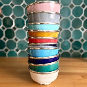 Die Perfekte Suppe Müsli Schüssel Keramik Schüssel mit Silber Futter 100% Original Handmade in Marokko Bild 9
