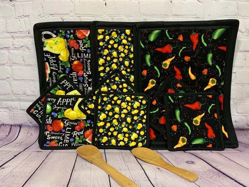 Lemon Hot Pad /& Pot Holder Set
