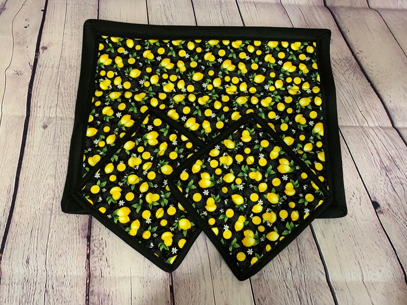 Lemon Hot Pad /& Pot Holder Set