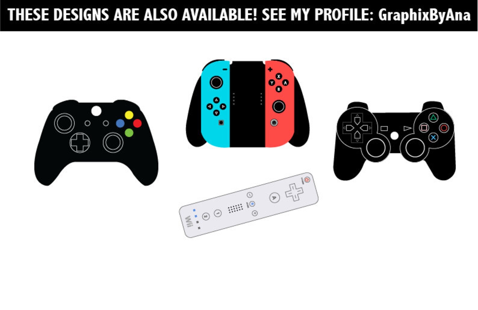 Digital illustration Wii Wii remote artwork clip art svg Etsy