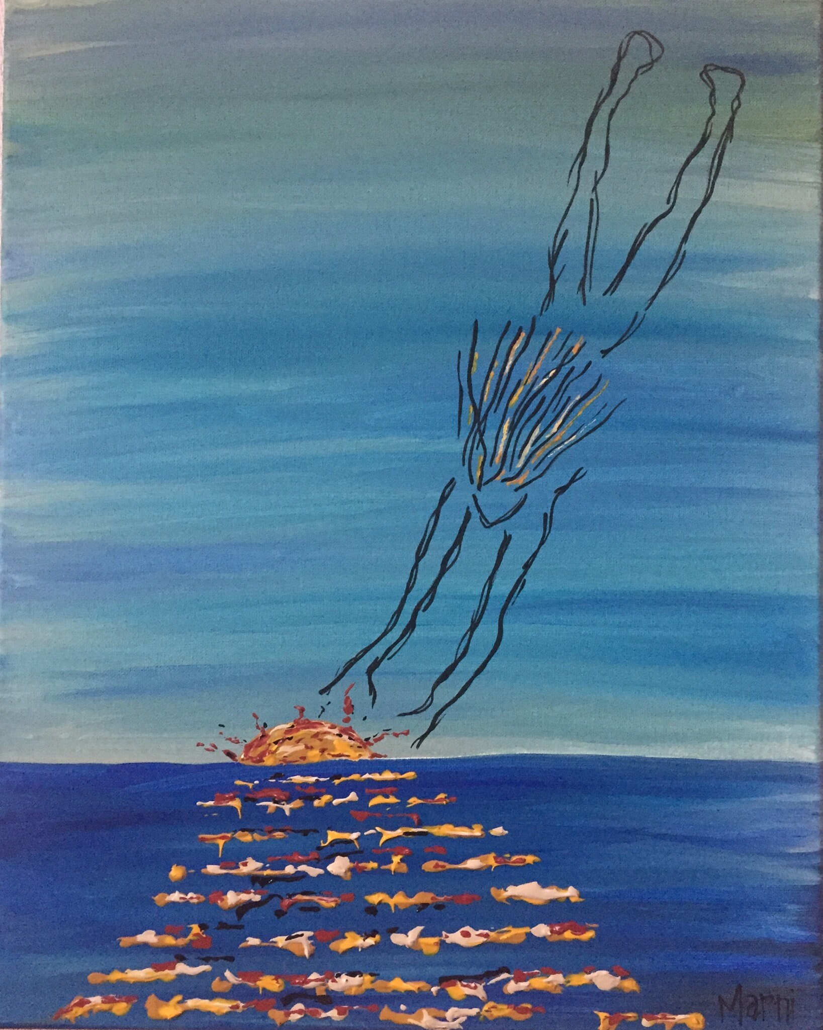 MIAMI Acrylic on Canvas Original Painting Abstract Art Etsy