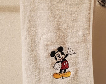 Mickey Mouse Embroidered Hand Towel. Bathroom Towel