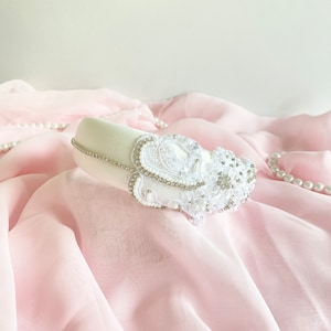 white embellished handmade pearl crystal padded headband pearl headband for brides crystal headband bridal statement hairpiece rhinestone
