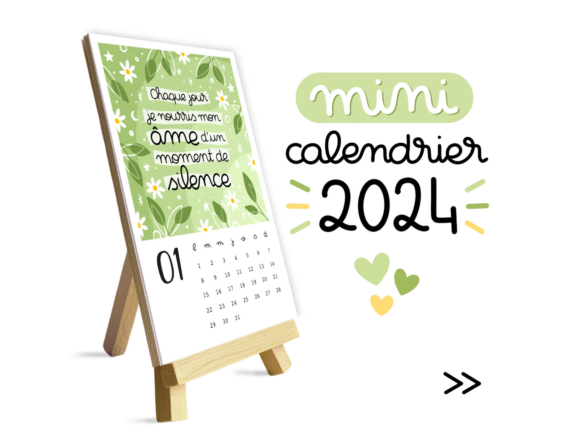 Calendrier mural 2024, format a4, en français : papeterie-calendriers par  alexiableu