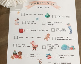 Christmas Bucket List Digital Download