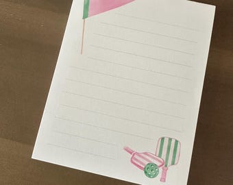 Personalized Pickleball Notepad: 50 Page Stationery Gift