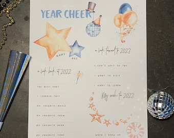 New Year Wishes Activity Sheet, Instant Digital Download