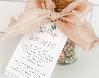 Instant Bunny Hop Bait, Printable Gift Tags and Labels, Digital Download