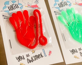 Instant High Five Super Hero Class Printable Valentine Card | 5.5x8.5 in 2UP | Digital Download