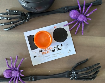 Printable BOO Halloween playdoh Favor/Treat Cards | Personalized | Single Playdoh Option